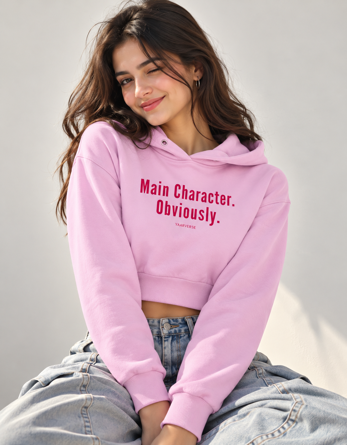Main Character Obviously | Cropped Hoodie
