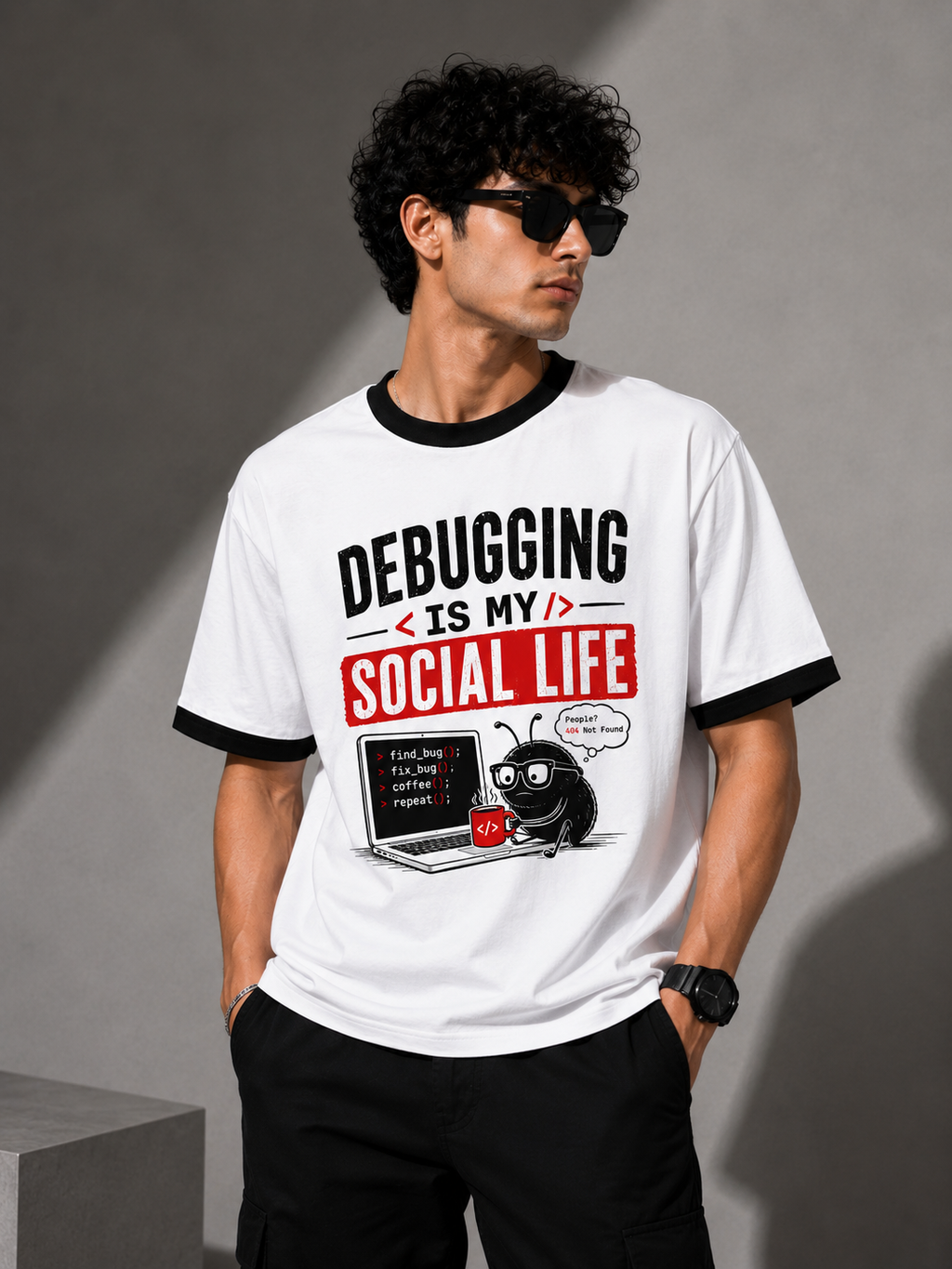 Debugging is my social life Ringer T-Shirt