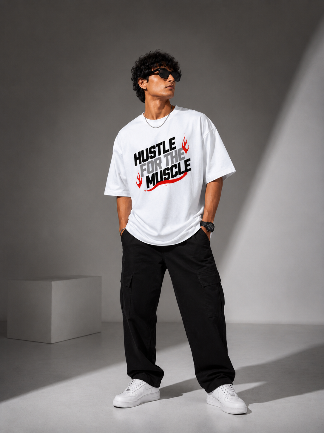 Hustle for the Muscle Oversized T-Shirt