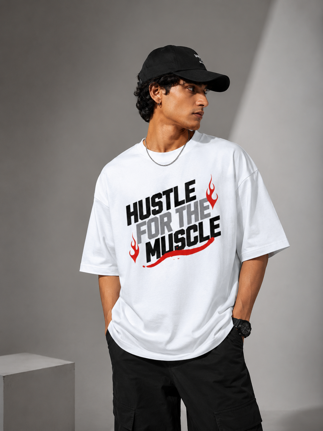 Hustle for the Muscle Oversized T-Shirt