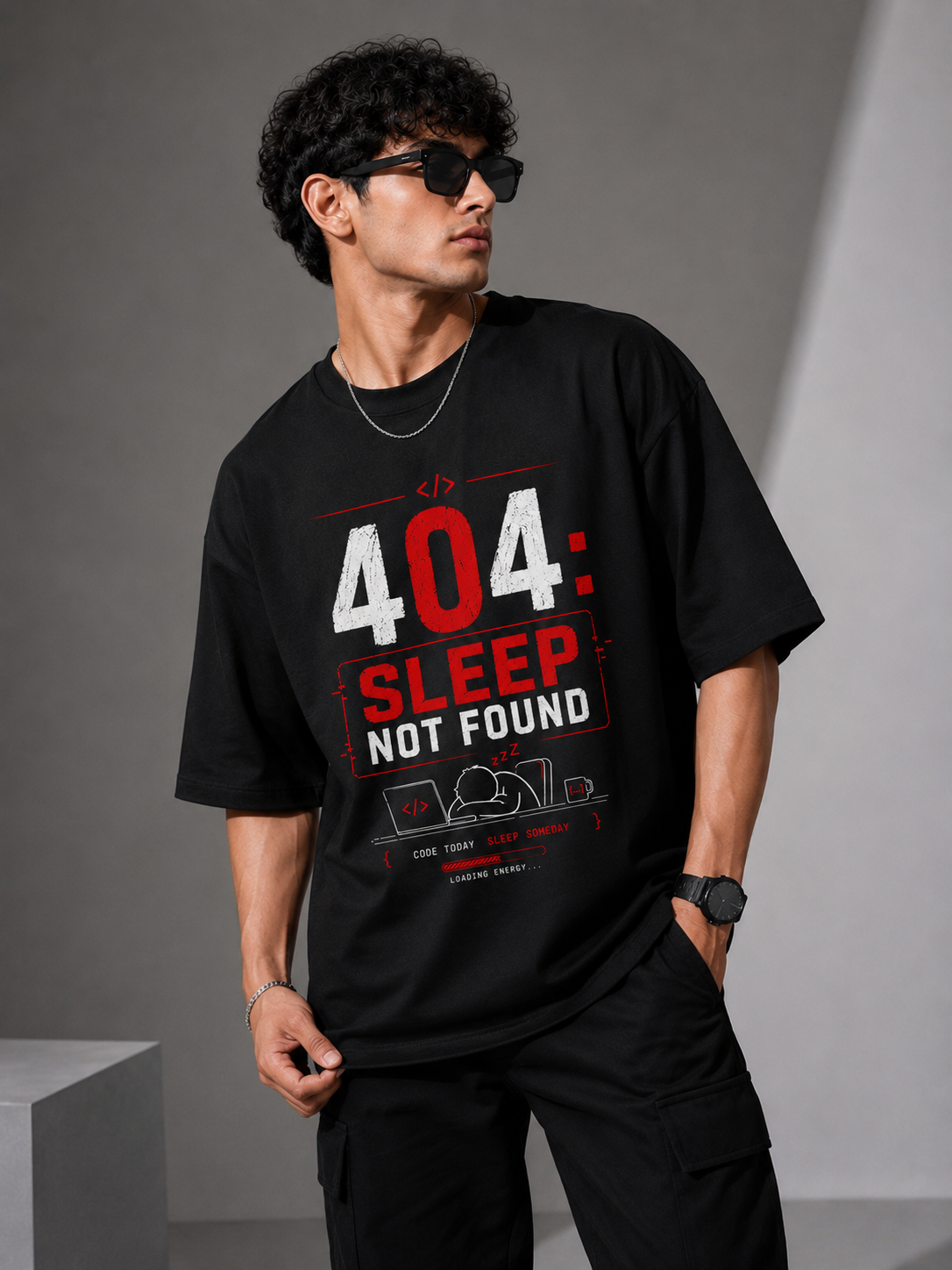 404: Sleep Not Found Oversized T-Shirt
