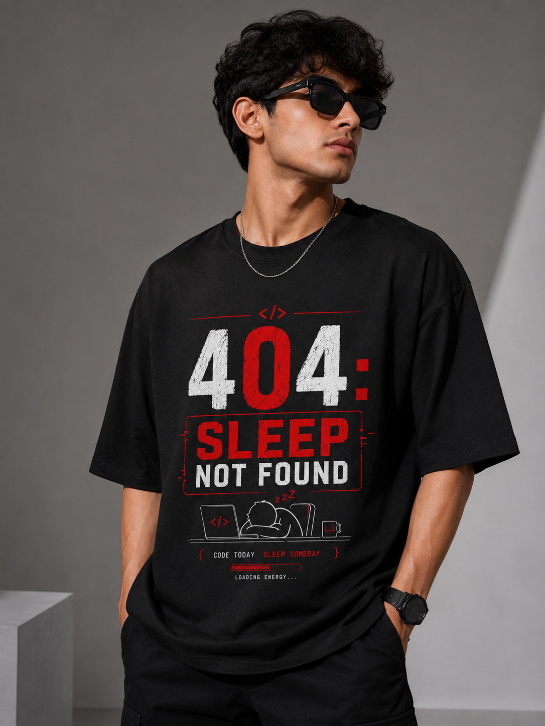 404: Sleep Not Found Oversized T-Shirt