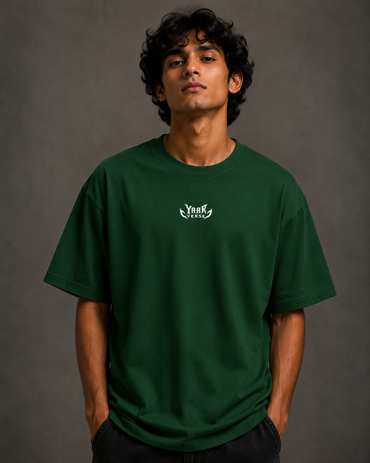 Bottle Green Oversized Basic T-Shirt