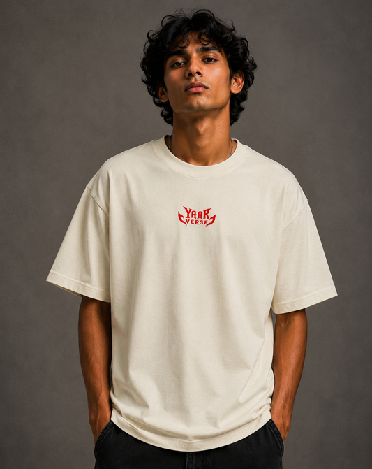 Ivory Oversized Basic T-Shirt