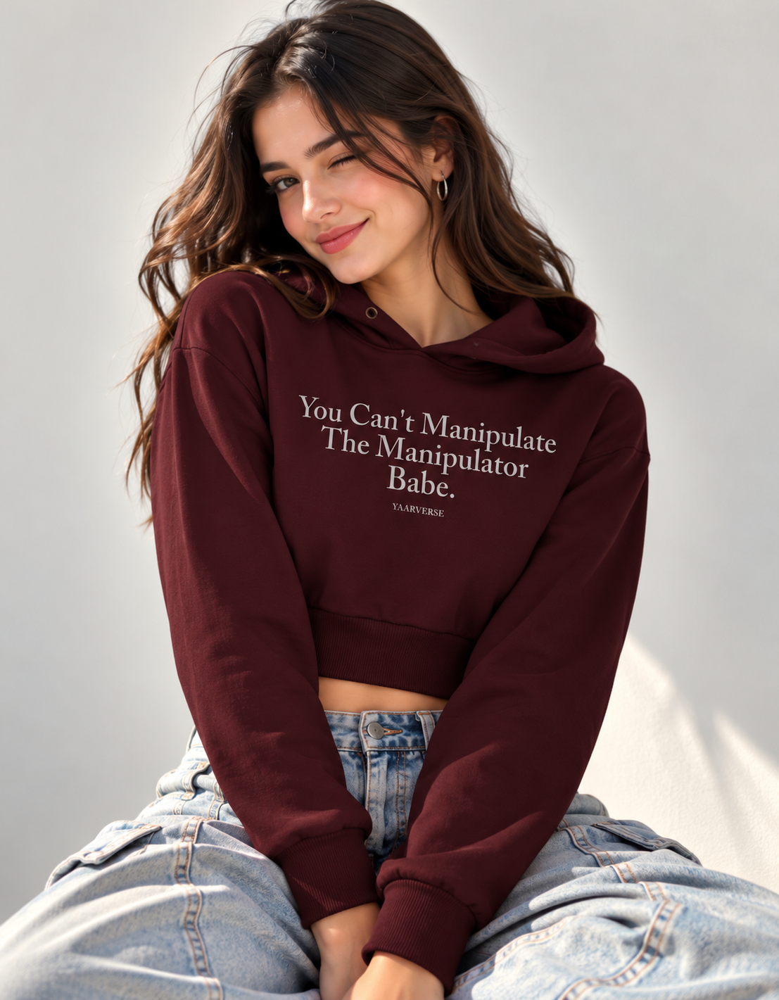 You Can't Manipulate The Manipulator Babe | Cropped Hoodie