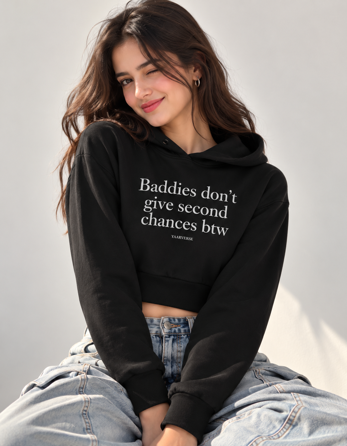 Baddies don't give second chances | Cropped Hoodie