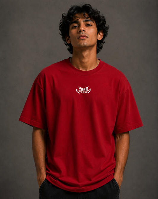 Red Oversized Basic T-Shirt